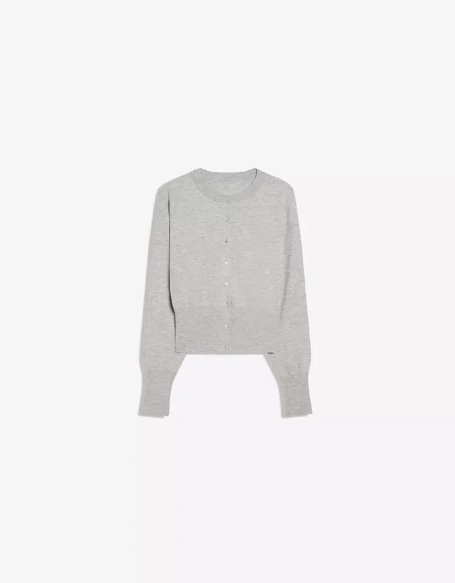Chaqueta de cuello redondo a rayas con botones – Jerseis y cárdigans Chaqueta de cuello redondo a rayas con botones – Jerseis y cárdigans