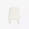 Chaqueta de cuello redondo a rayas con botones
