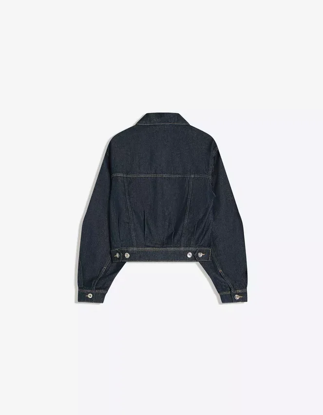 Chaqueta de Denim corta con efecto globo – Chaquetas y gabardinas Chaqueta de Denim corta con efecto globo – Chaquetas y gabardinas
