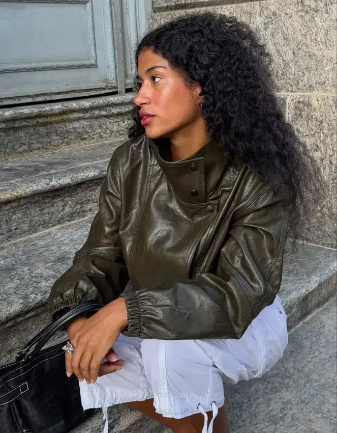 Chaqueta de Faux Leather con solapas – Chaquetas y gabardinas Chaqueta de Faux Leather con solapas – Chaquetas y gabardinas