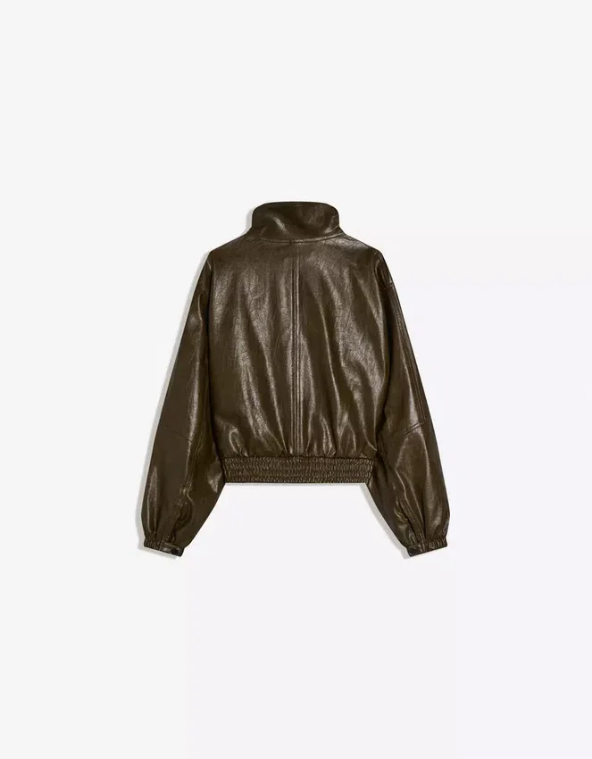 Chaqueta de Faux Leather con solapas – Chaquetas y gabardinas Chaqueta de Faux Leather con solapas – Chaquetas y gabardinas