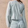 Chaqueta Denim con peplum a rayas – Chaquetas y gabardinas