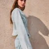 Chaqueta Denim con peplum a rayas – Chaquetas y gabardinas