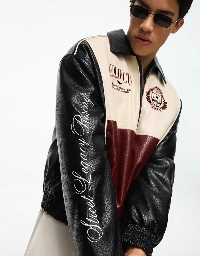 Chaqueta gráfica Faux Leather Chaqueta gráfica Faux Leather