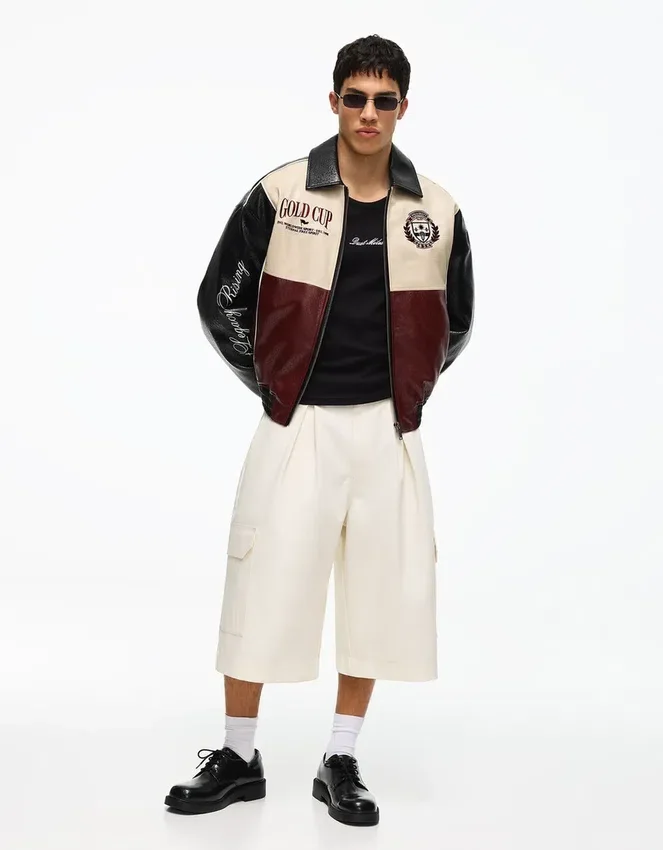 Chaqueta gráfica Faux Leather Chaqueta gráfica Faux Leather