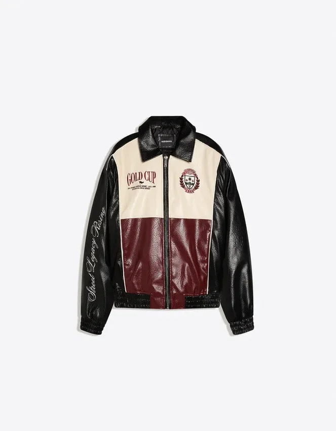 Chaqueta gráfica Faux Leather Chaqueta gráfica Faux Leather