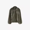Chaqueta holgada de Faux Leather Chaqueta holgada de Faux Leather