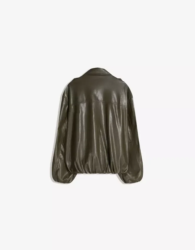 Chaqueta holgada de Faux Leather Chaqueta holgada de Faux Leather