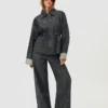 Chaqueta oversize de denim texturado – Chaquetas y gabardinas