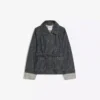 Chaqueta oversize de denim texturado Chaqueta oversize de denim texturado