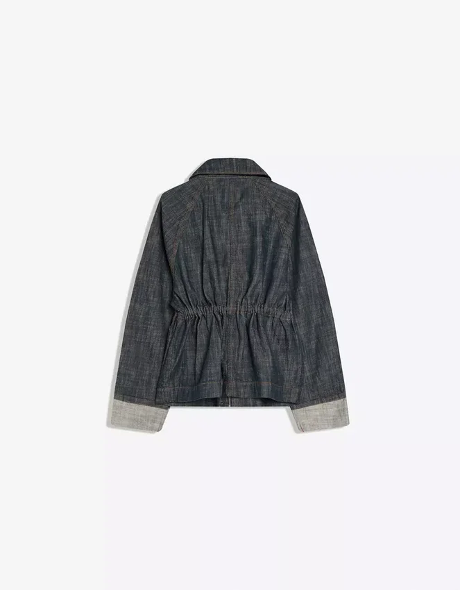 Chaqueta oversize de denim texturado Chaqueta oversize de denim texturado