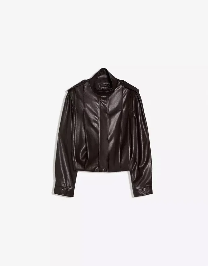 Chaqueta plisada de Faux Leather – Chaquetas y gabardinas Chaqueta plisada de Faux Leather – Chaquetas y gabardinas