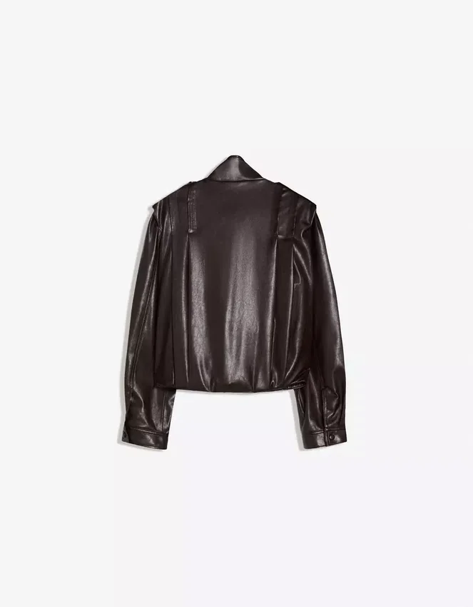 Chaqueta plisada de Faux Leather – Chaquetas y gabardinas Chaqueta plisada de Faux Leather – Chaquetas y gabardinas
