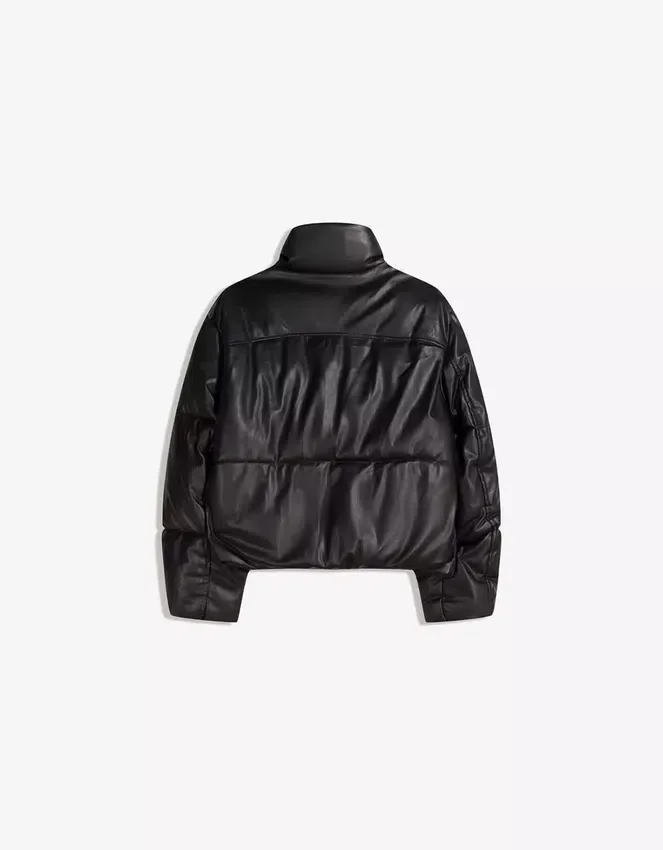Chaqueta Puffer con efecto de cuero – Chaquetas y gabardinas Chaqueta Puffer con efecto de cuero – Chaquetas y gabardinas