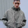 Chaqueta técnica oversize a cuadros – Chaquetas