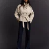 Chaqueta trench con cuello de embudo – Chaquetas y trench
