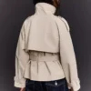 Chaqueta trench con cuello de embudo – Chaquetas y trench