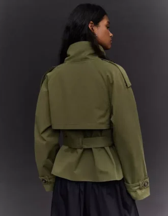 Chaqueta trench con cuello de embudo – Chaquetas y trench