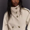 Chaqueta trench con cuello de embudo – Chaquetas y trench