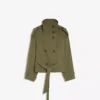 Chaqueta trench con cuello de embudo Chaqueta trench con cuello de embudo