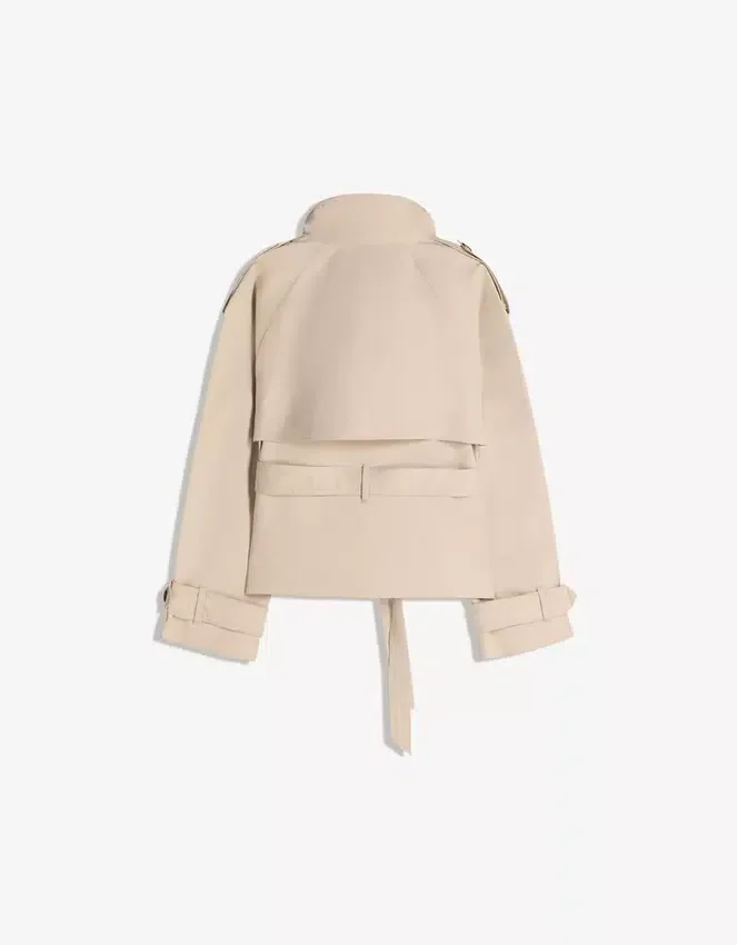 Chaqueta trench con cuello de embudo Chaqueta trench con cuello de embudo