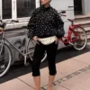 Cinturón con bolsillo de lunares