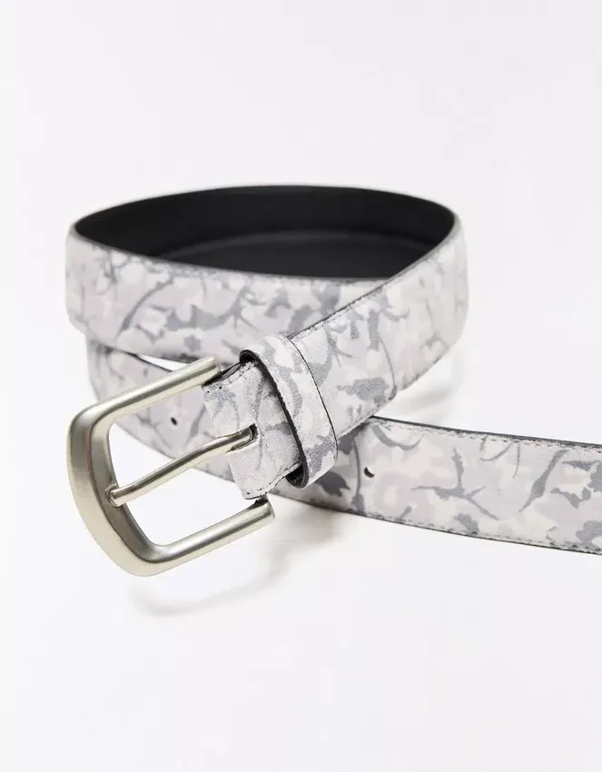 Cinturón con estampado de hojas – Accesorios – Hombre Cinturón con estampado de hojas – Accesorios – Hombre