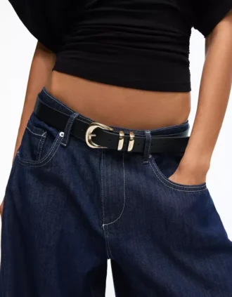 Cinturón de Faux Leather con hebilla – Accesorios