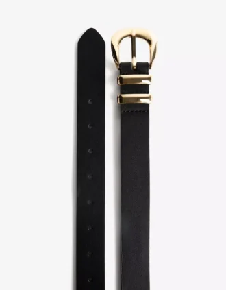 Cinturón de Faux Leather con hebilla – Accesorios