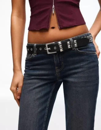 Cinturón de Faux Leather con tachuelas – Accesorios