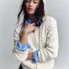 Cárdigan con cremallera de punto trenzado – Jerseis y cárdigans Cárdigan con cremallera de punto trenzado – Jerseis y cárdigans