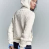 Cárdigan con cremallera de punto trenzado – Jerseis y cárdigans Cárdigan con cremallera de punto trenzado – Jerseis y cárdigans