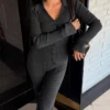 Cárdigan con cuello de polo de canalé – Jerseis y cárdigans Cárdigan con cuello de polo de canalé – Jerseis y cárdigans