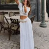 Falda midi con cintura doblada Falda midi con cintura doblada