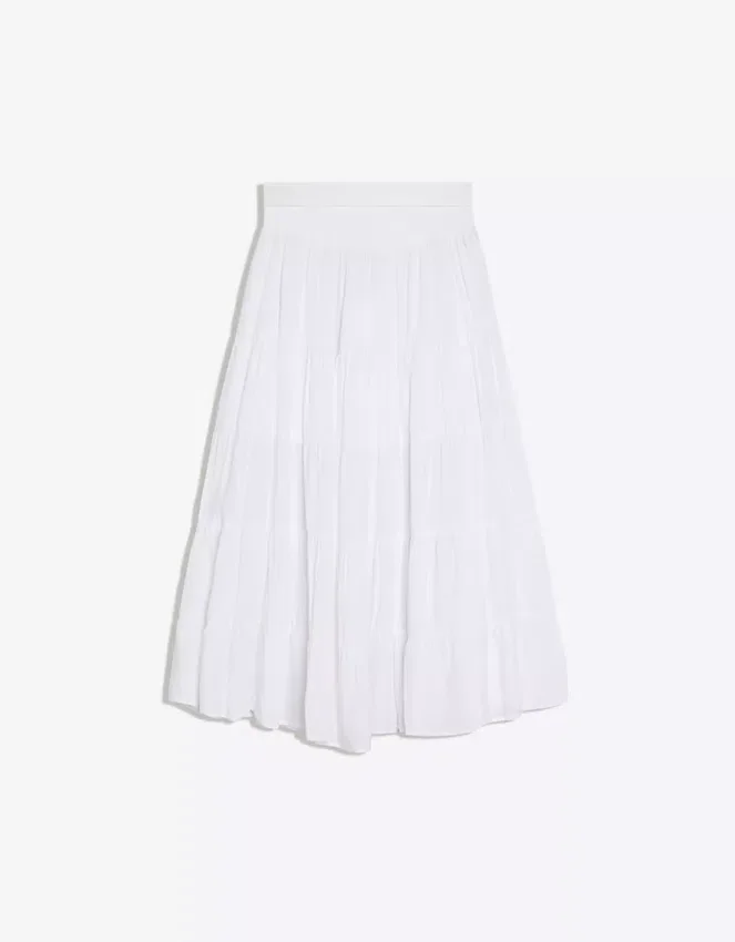 Falda midi con cintura doblada Falda midi con cintura doblada