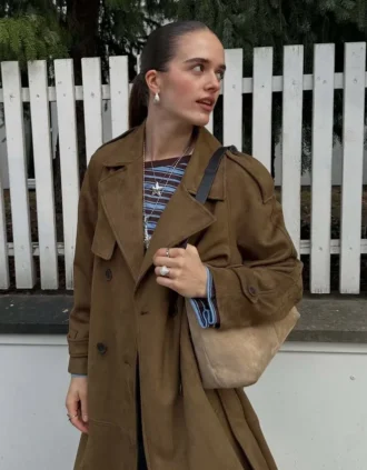 Gabardina de ante sintético