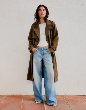 Gabardina de ante sintético – Chaquetas y abrigos Gabardina de ante sintético – Chaquetas y abrigos
