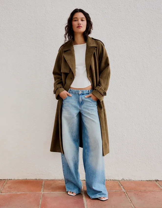 Gabardina de ante sintético – Chaquetas y abrigos Gabardina de ante sintético – Chaquetas y abrigos
