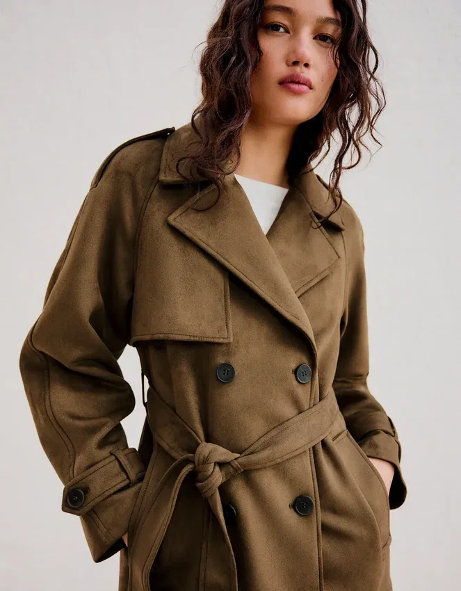 Gabardina de ante sintético – Chaquetas y abrigos Gabardina de ante sintético – Chaquetas y abrigos