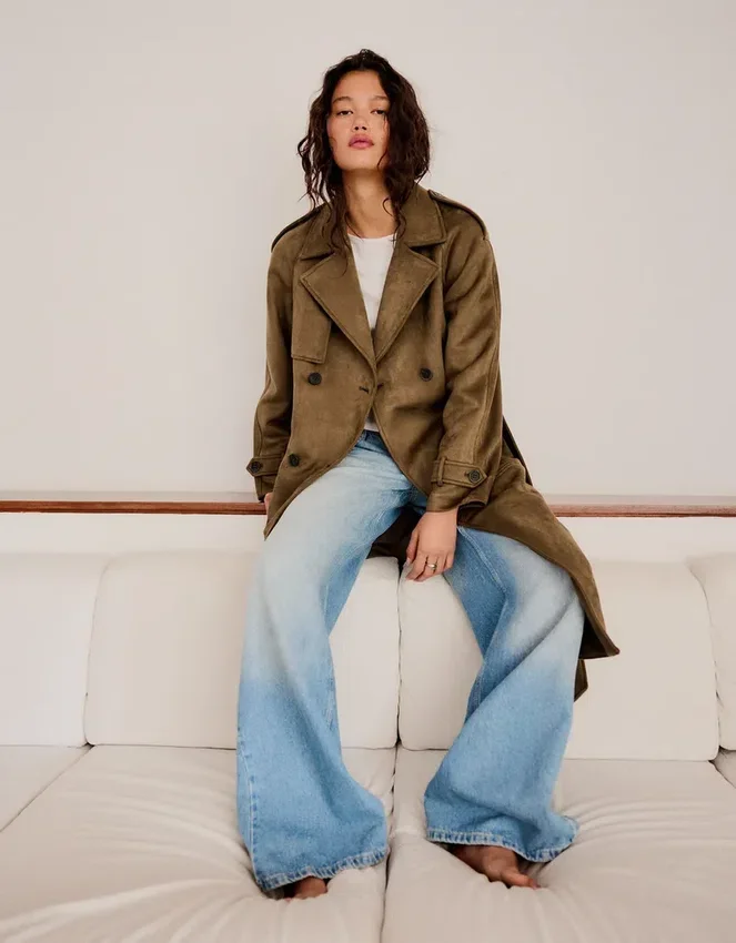 Gabardina de ante sintético – Chaquetas y abrigos Gabardina de ante sintético – Chaquetas y abrigos