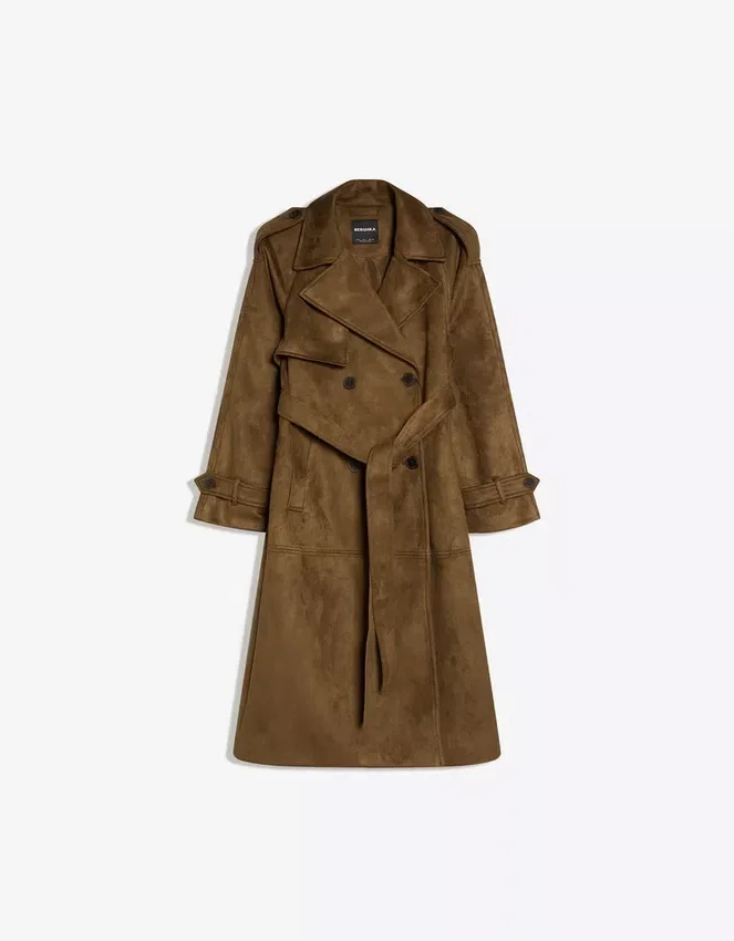 Gabardina de ante sintético – Chaquetas y abrigos Gabardina de ante sintético – Chaquetas y abrigos