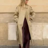 Gabardina larga con cinturón