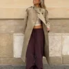 Gabardina larga con cinturón