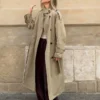 Gabardina larga con cinturón