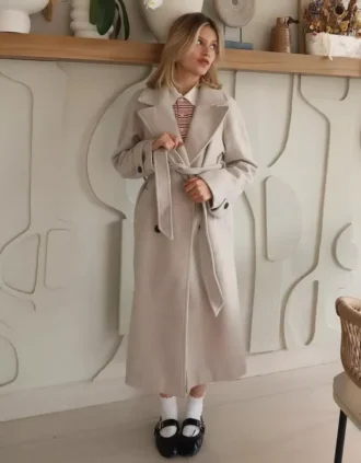 Gabardina suave con cinturón – Chaquetas y abrigos