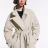 Gabardina suave con cinturón – Chaquetas y abrigos