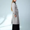 Gabardina suave con cinturón – Chaquetas y abrigos