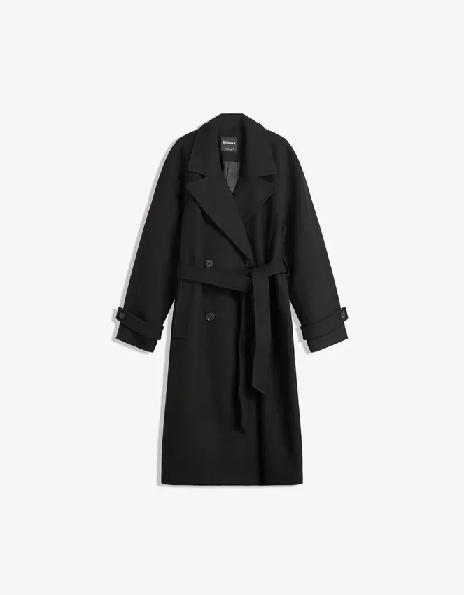 Gabardina suave con cinturón – Chaquetas y abrigos Gabardina suave con cinturón – Chaquetas y abrigos