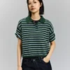 Jersey de cuello polo a rayas – Tops y bodies Jersey de cuello polo a rayas – Tops y bodies