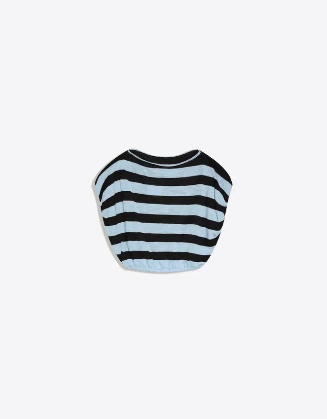Jersey asimétrico a rayas – #Bershkastyle – Mujer Jersey asimétrico a rayas – #Bershkastyle – Mujer